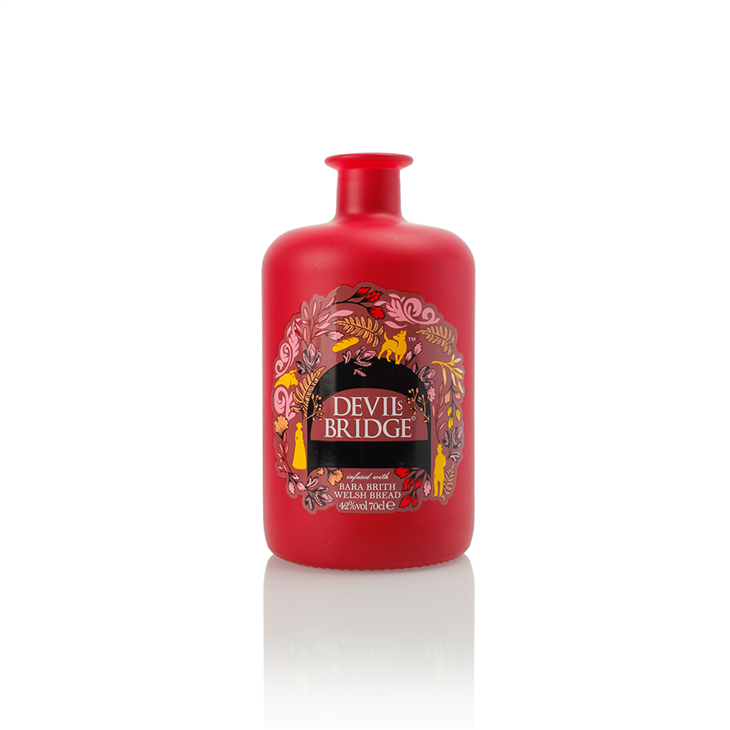 Popular Red Spray Glass Bottle