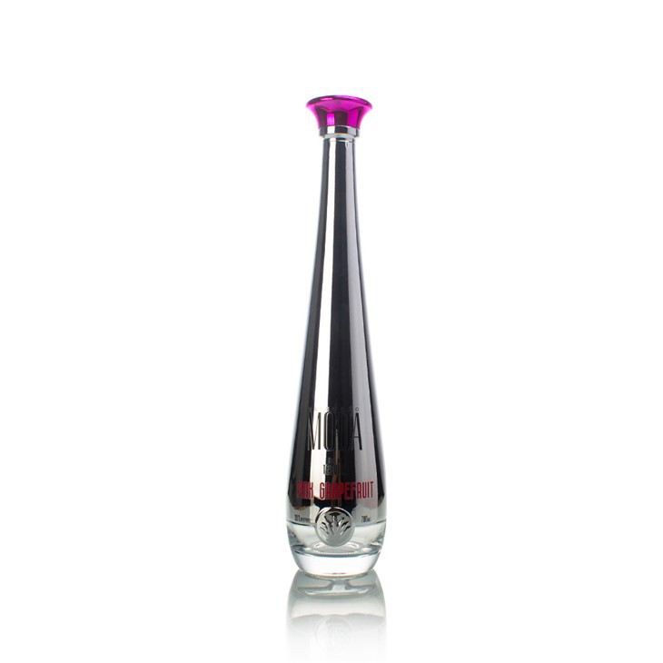 Silver Electroplating Glass Bottle For Tequila