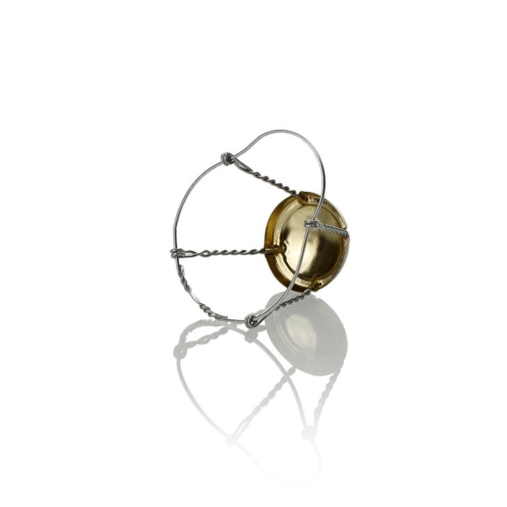 Gold Champagne Cork Wirehood Wire Cage
