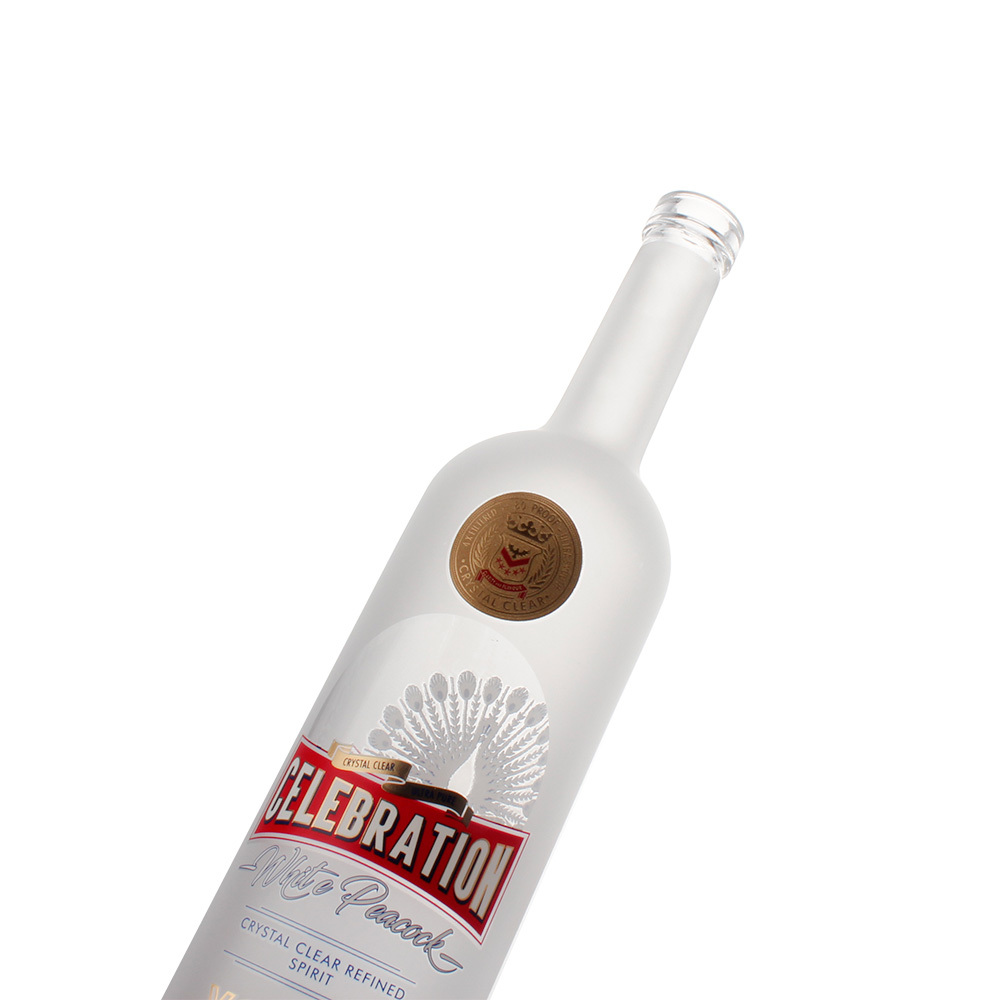 750ml Frosted Vodka Bottle