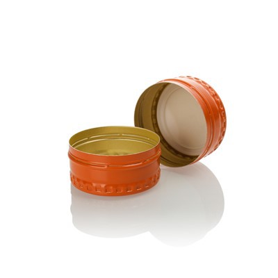 28mm Orange Aluminum Bottle Caps