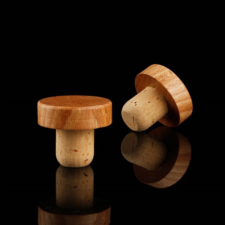 T-shape Wooden Top Oak Cork