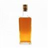 750ml Square Embossed Logo Glass Bottle