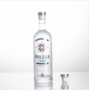 750ml Glass Silkscreen Printing Vodka Bottle