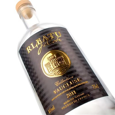 Custom Private Design Waterproof High Glossy Varnish Gold Foil Embossed Printing Paper Stickers Label For Whisky Liquor Bottle