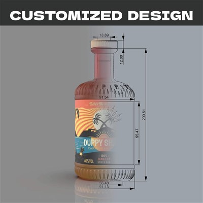 Custom Private Design Waterproof High Glossy Varnish Gold Foil Embossed Printing Paper Stickers Label For Whisky Liquor Bottle