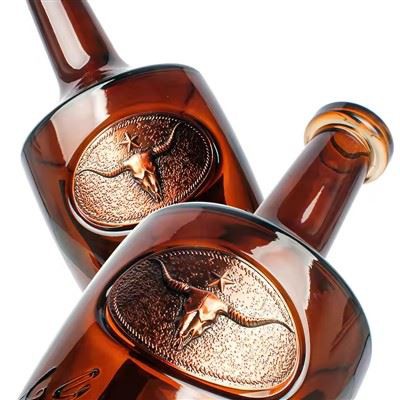 Self Adhesive Bright Gold Embossed Curved Metal Stickers Liquor Wine Perfume Bottle Aluminum Labels